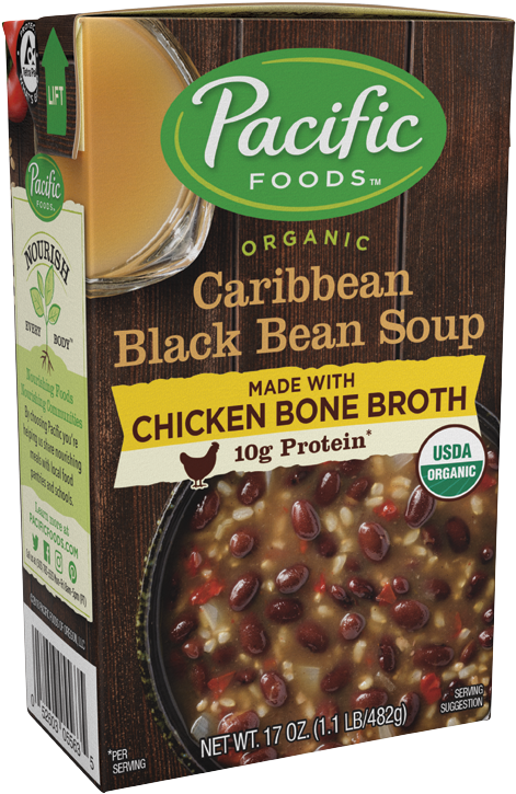 Pacific Organic Caribbean Black Bean Soup PNG Image