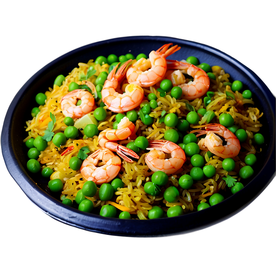 Paella With Peas And Shrimp Png Cew3 PNG Image