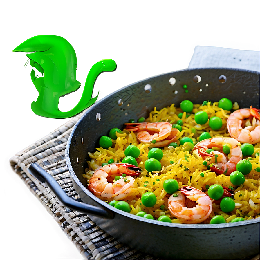 Paella With Peas And Shrimp Png Lyh80 PNG Image