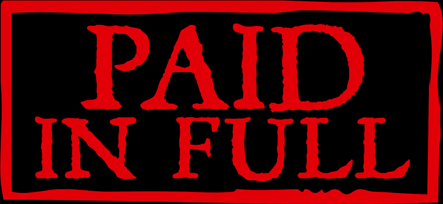 Paid In Full Stamp PNG Image