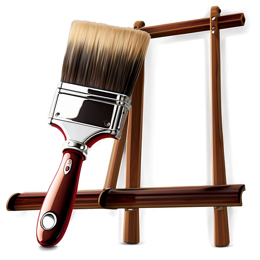 Paint Brush And Easel Png Igi PNG Image