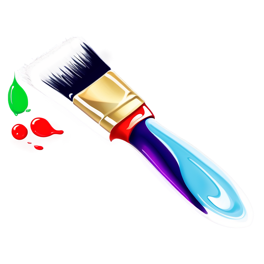 Paint Brush With Drip Png Wrb31 PNG Image