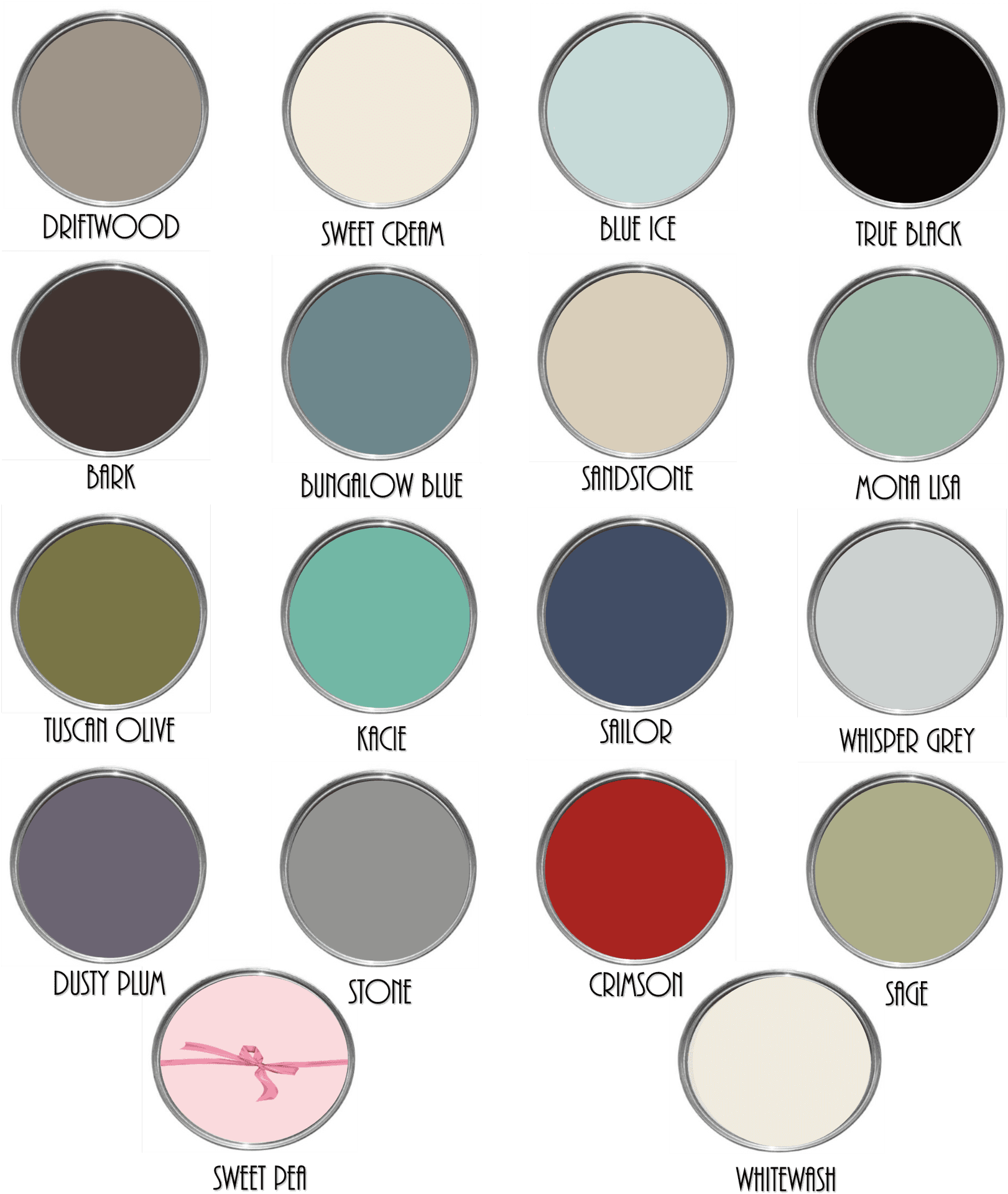 Paint Color Swatches Selection PNG Image