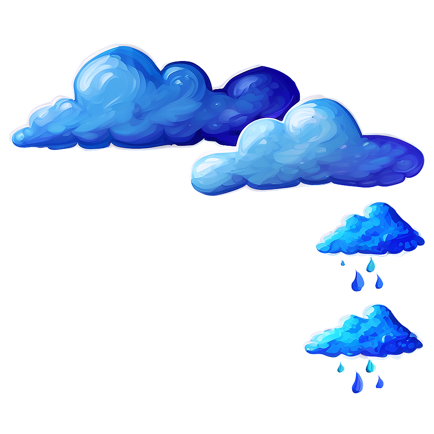 Painted Blue Clouds Png Yiy PNG Image