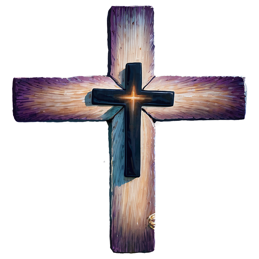 Painted Wooden Cross Png Csv39 PNG Image