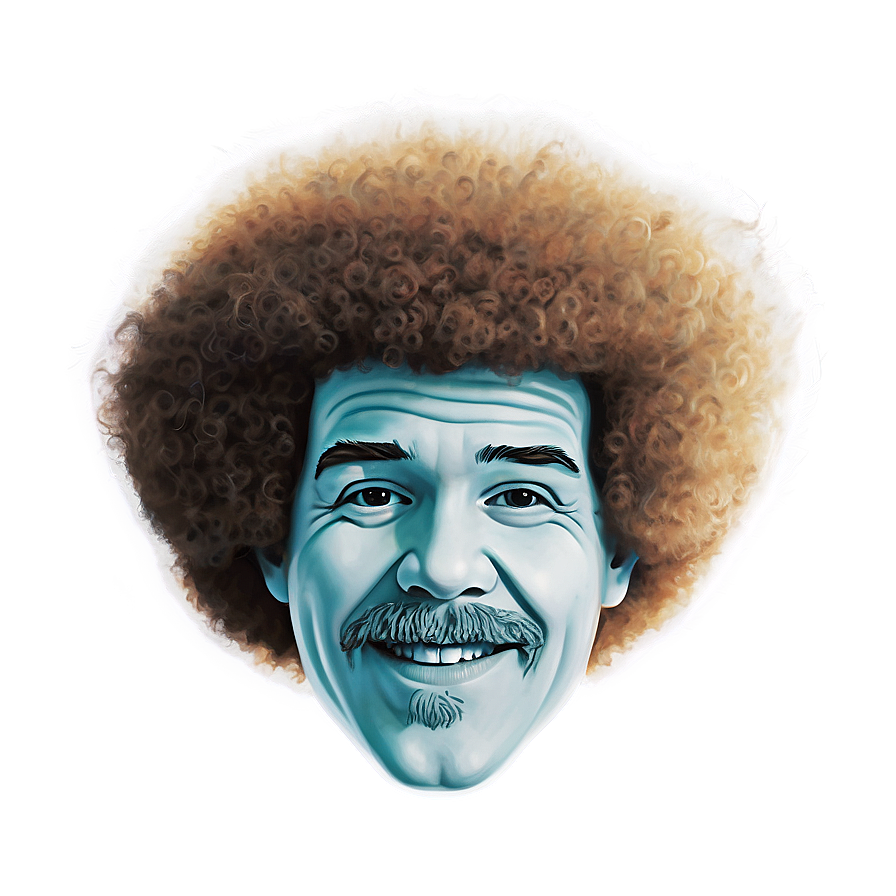 Painter Bob Ross Hairdo Png 06282024 PNG Image