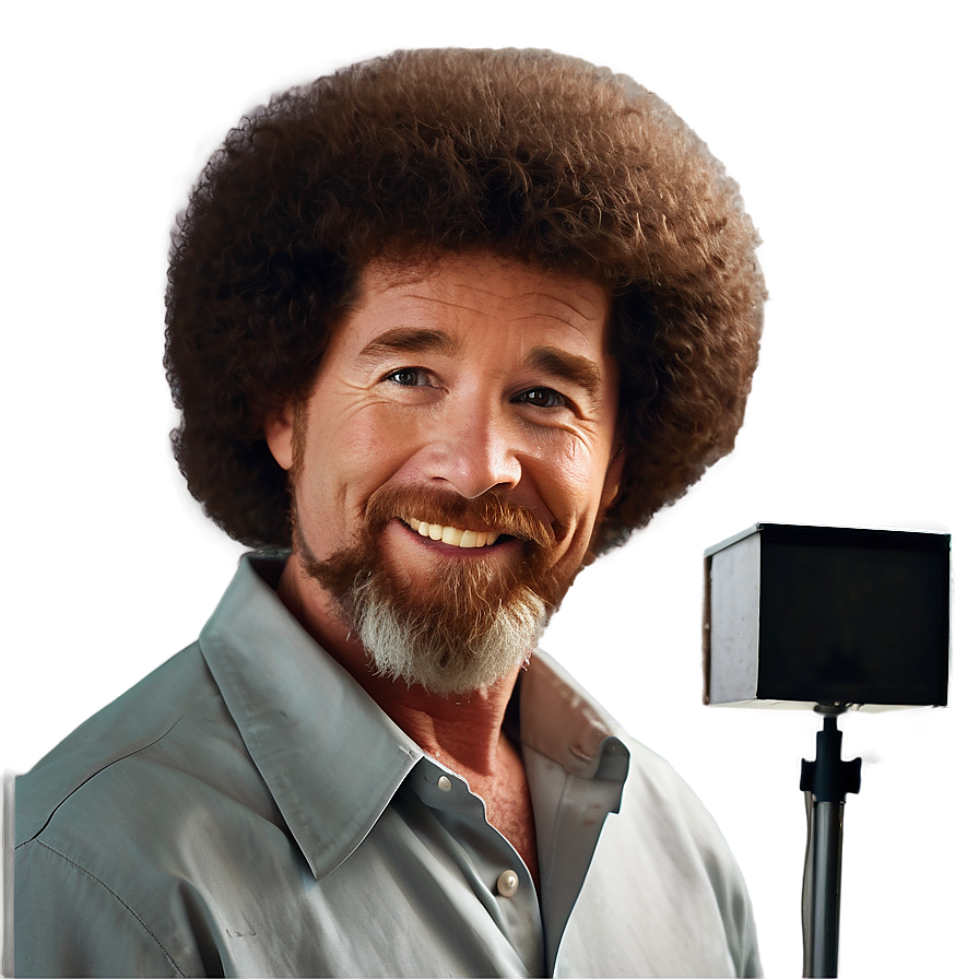 Painter Bob Ross Hairdo Png 06282024 PNG Image