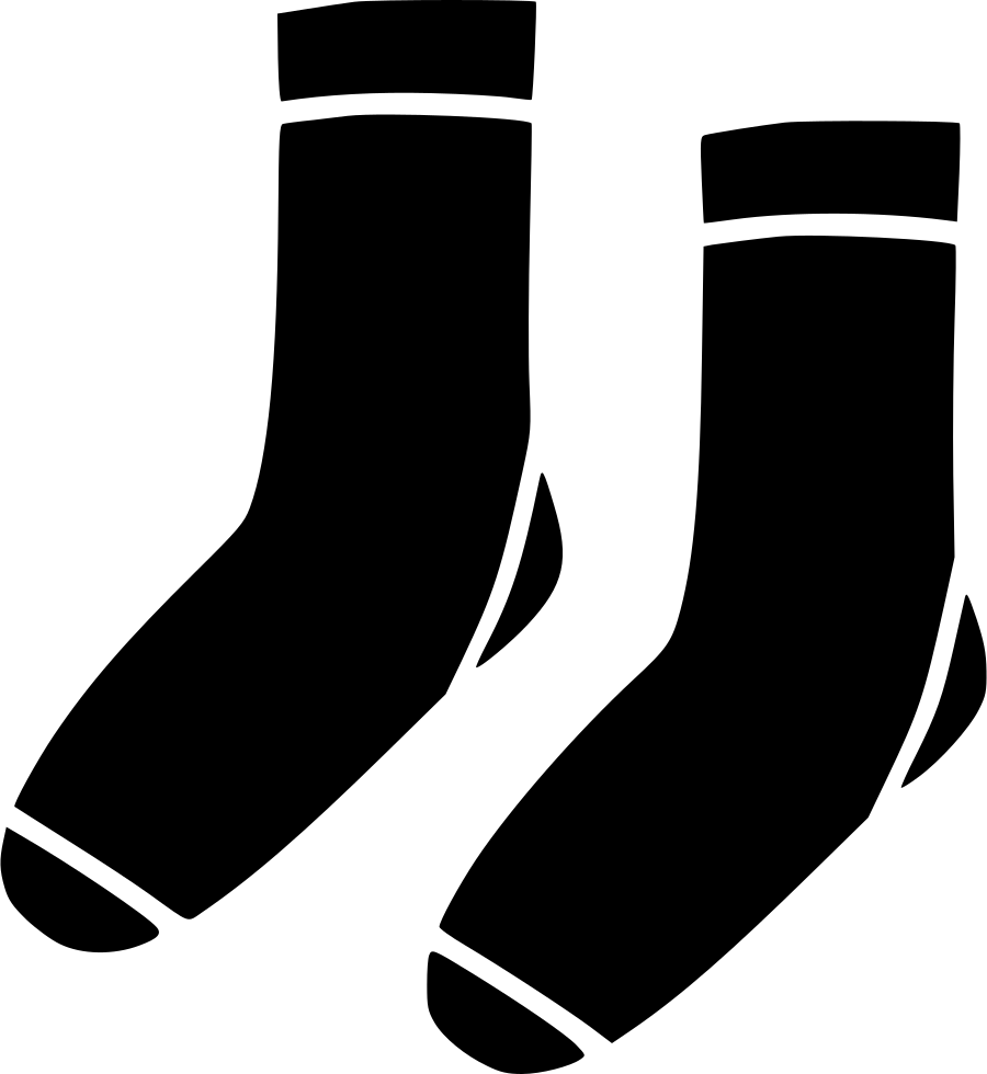 Pairof Black Socks Vector Illustration PNG Image