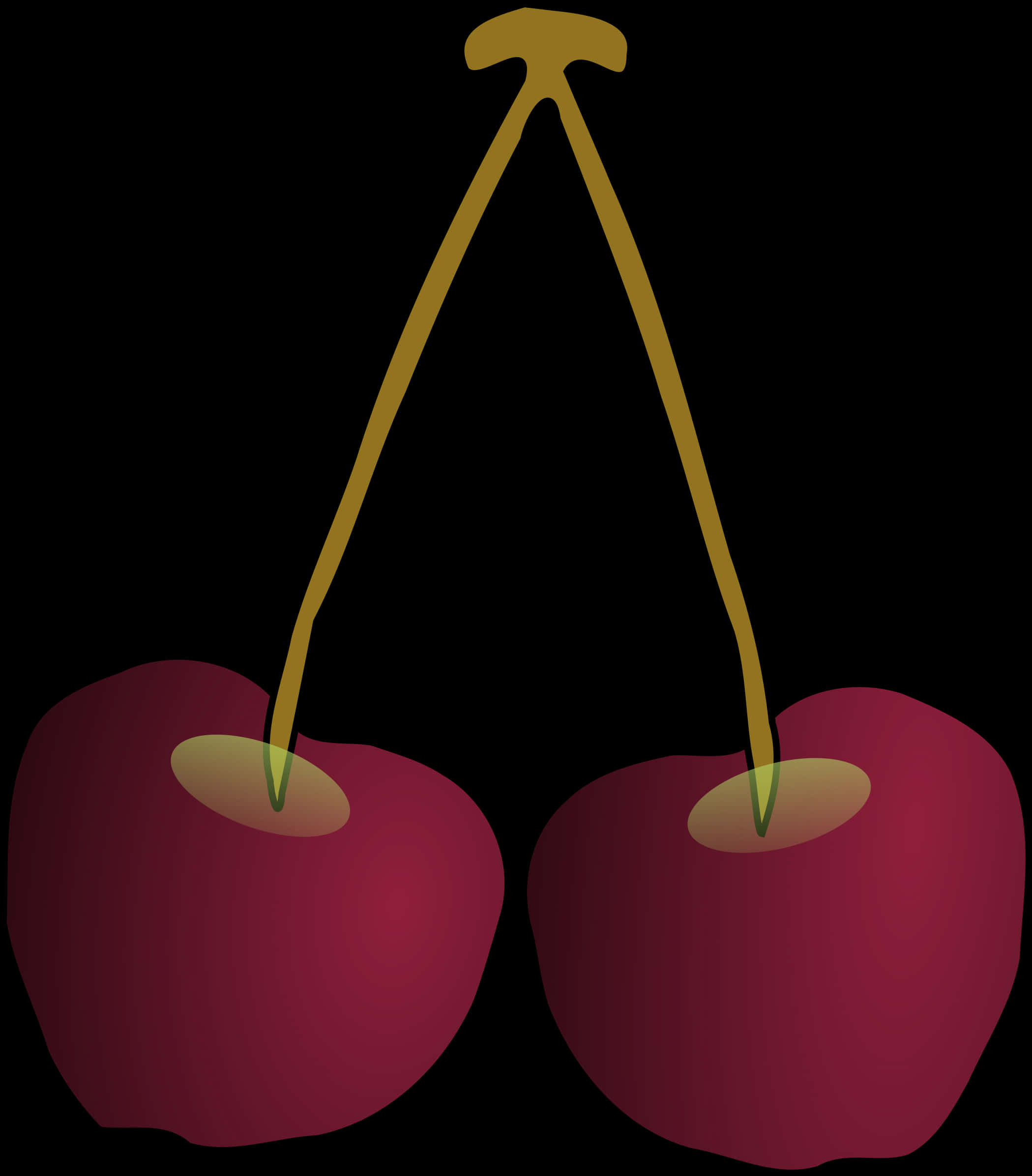 Pairof Cherries Illustration PNG Image