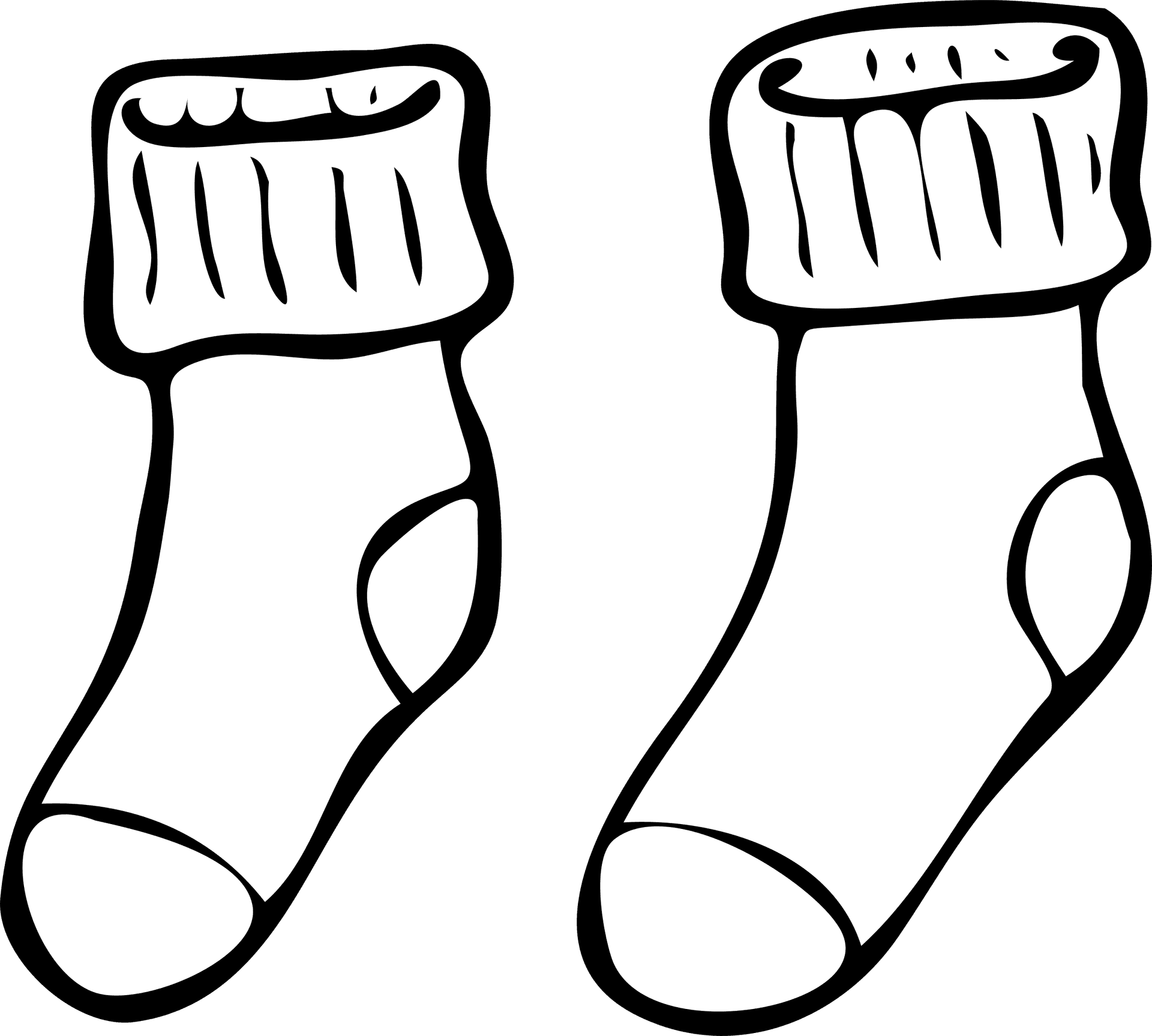 Pairof White Socks Illustration PNG Image