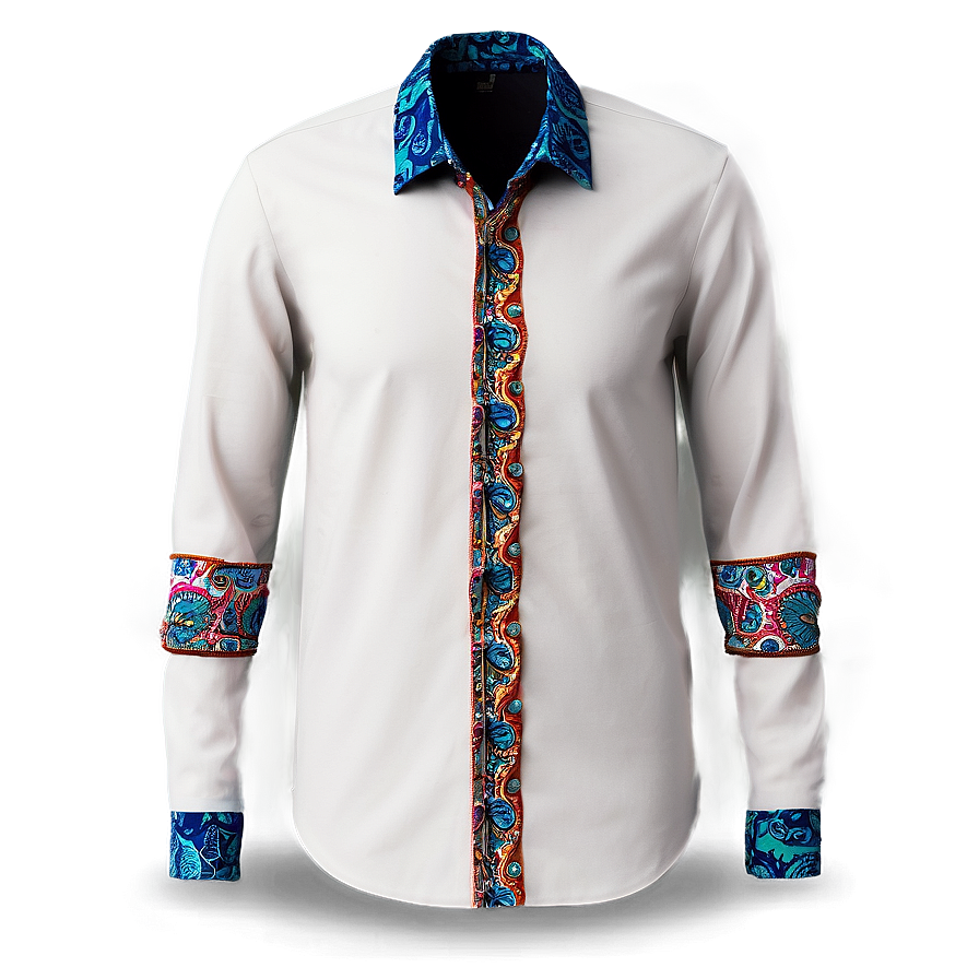 Paisley Collar Shirt Png 06272024 PNG Image