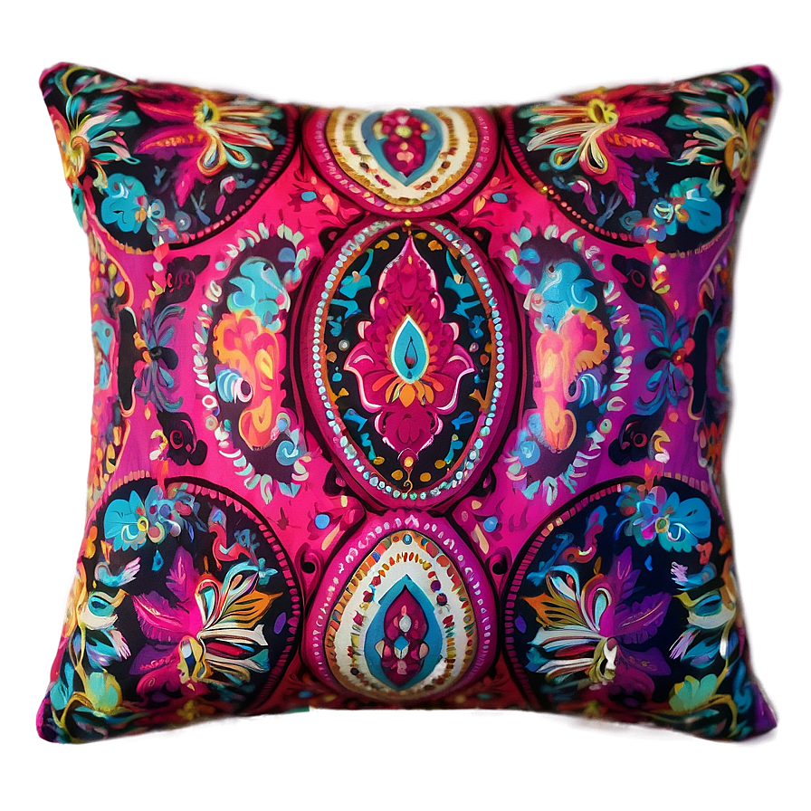 Paisley Throw Pillows Png 32 PNG Image