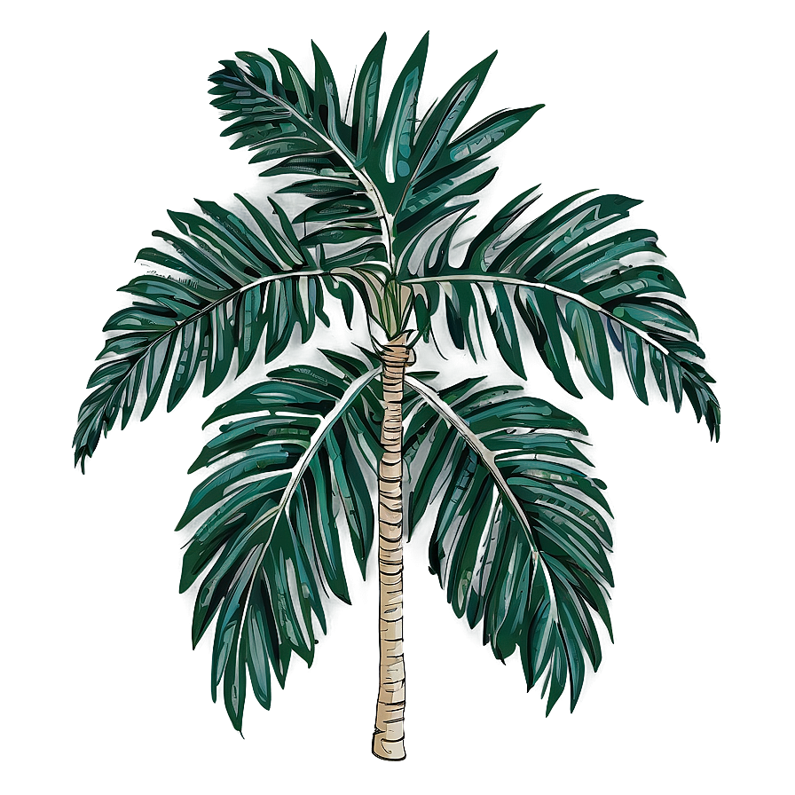 Palm Leaves Drawing Png 90 PNG Image