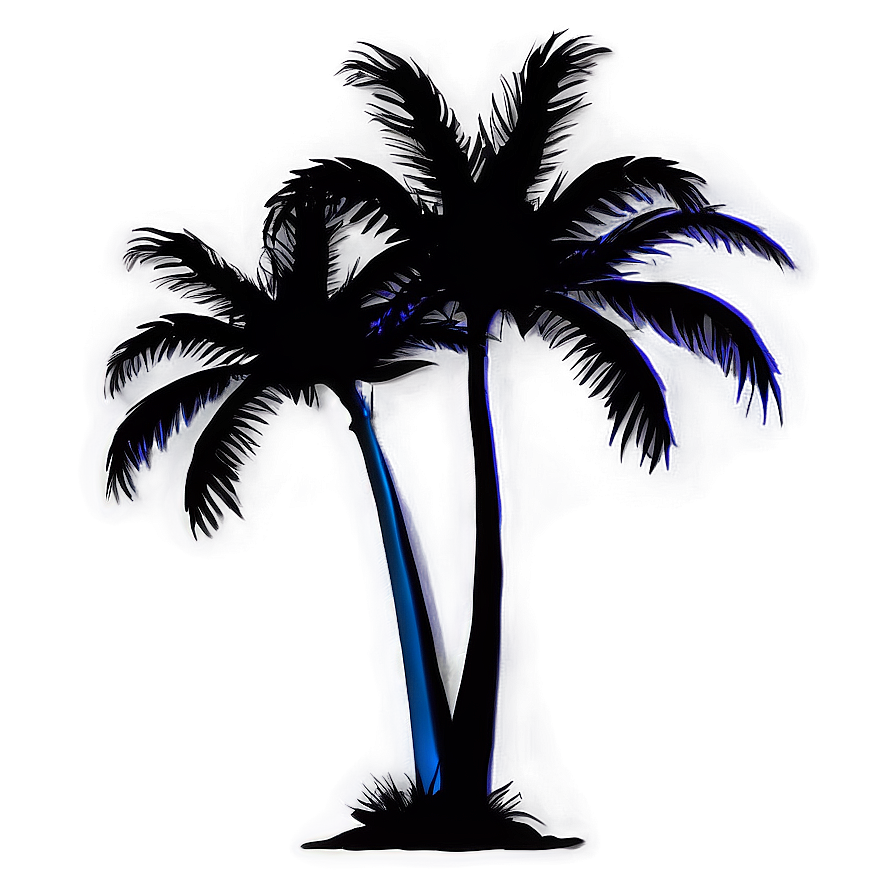 Palm Tree Night Silhouette Png 14 PNG Image