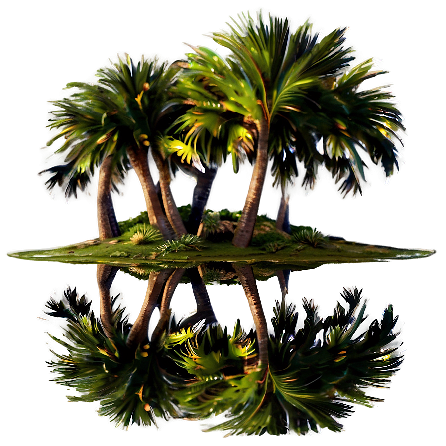 Palm Tree Reflection Png 04292024 PNG Image