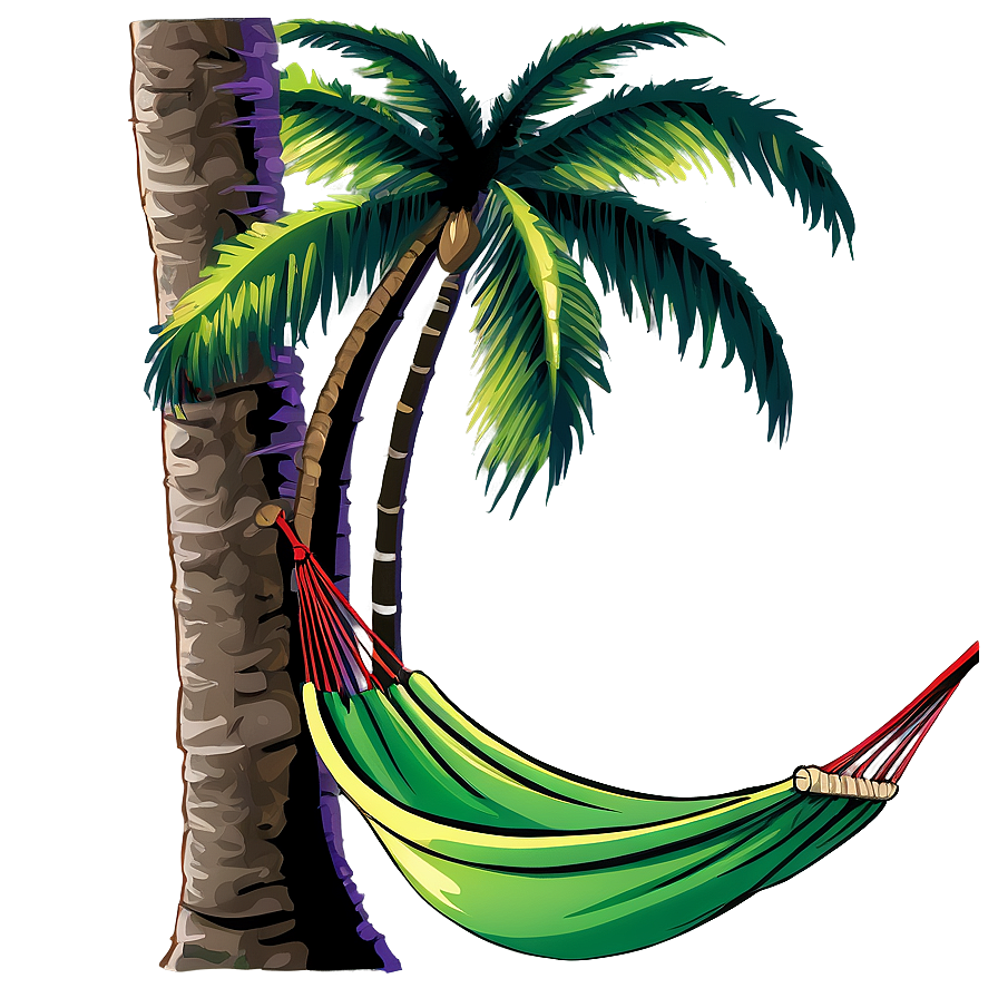 Palm Tree With Hammock Png Odr60 PNG Image