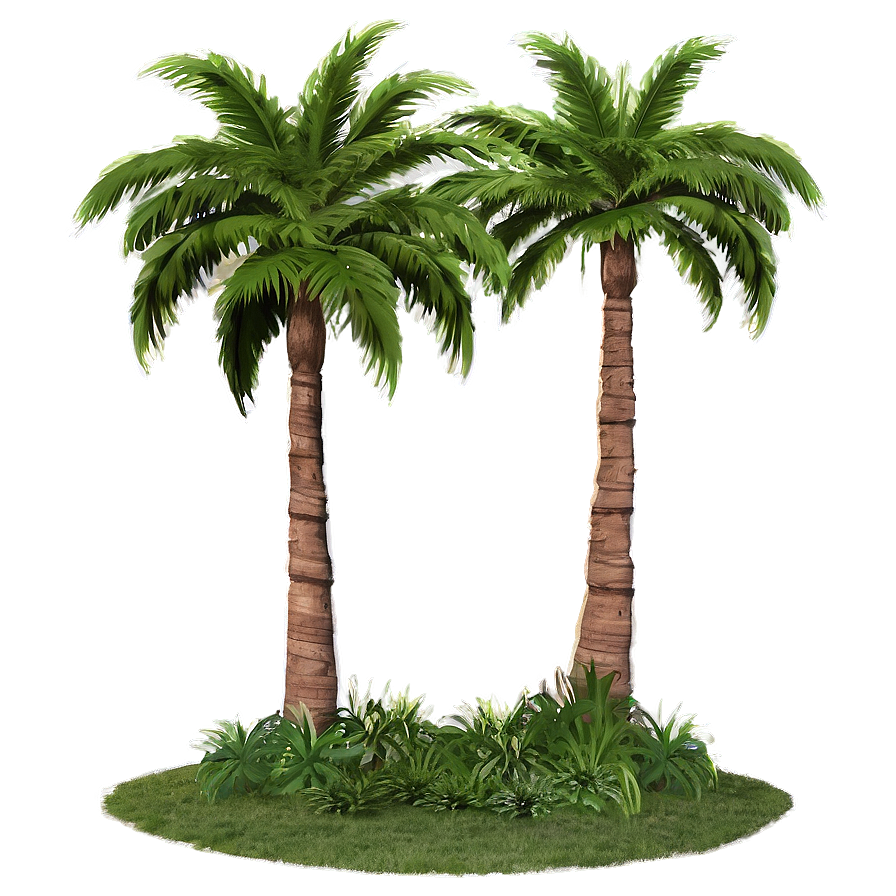 Palm Trees And Mountains Png Wup97 PNG Image