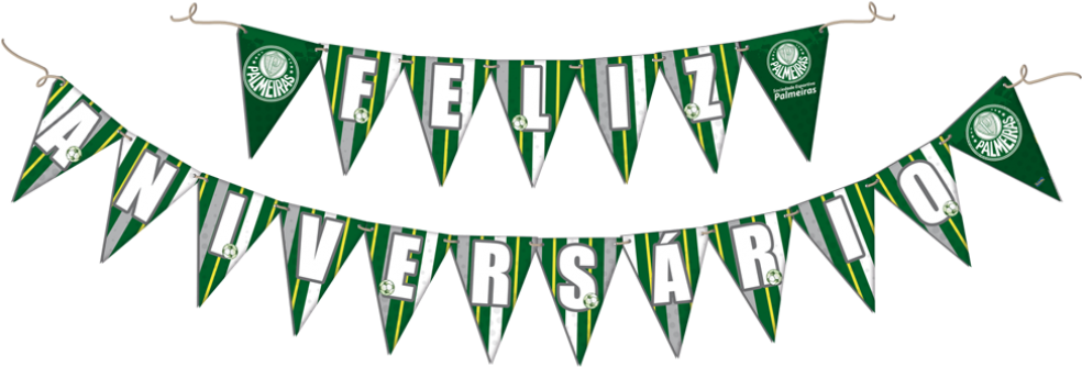 Palmeiras Anniversary Banner PNG Image