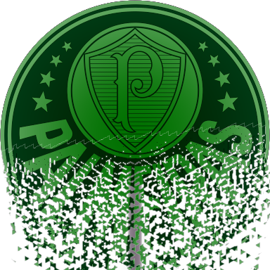 Palmeiras Logo Digital Decay PNG Image