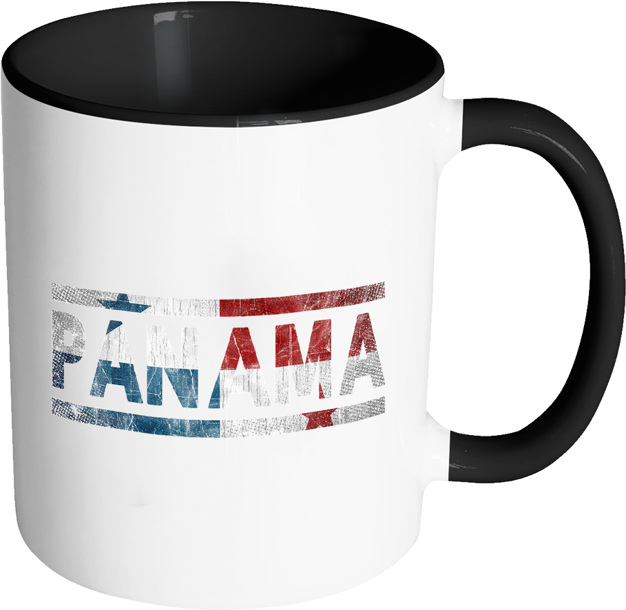 Panama Flag Design Mug PNG Image