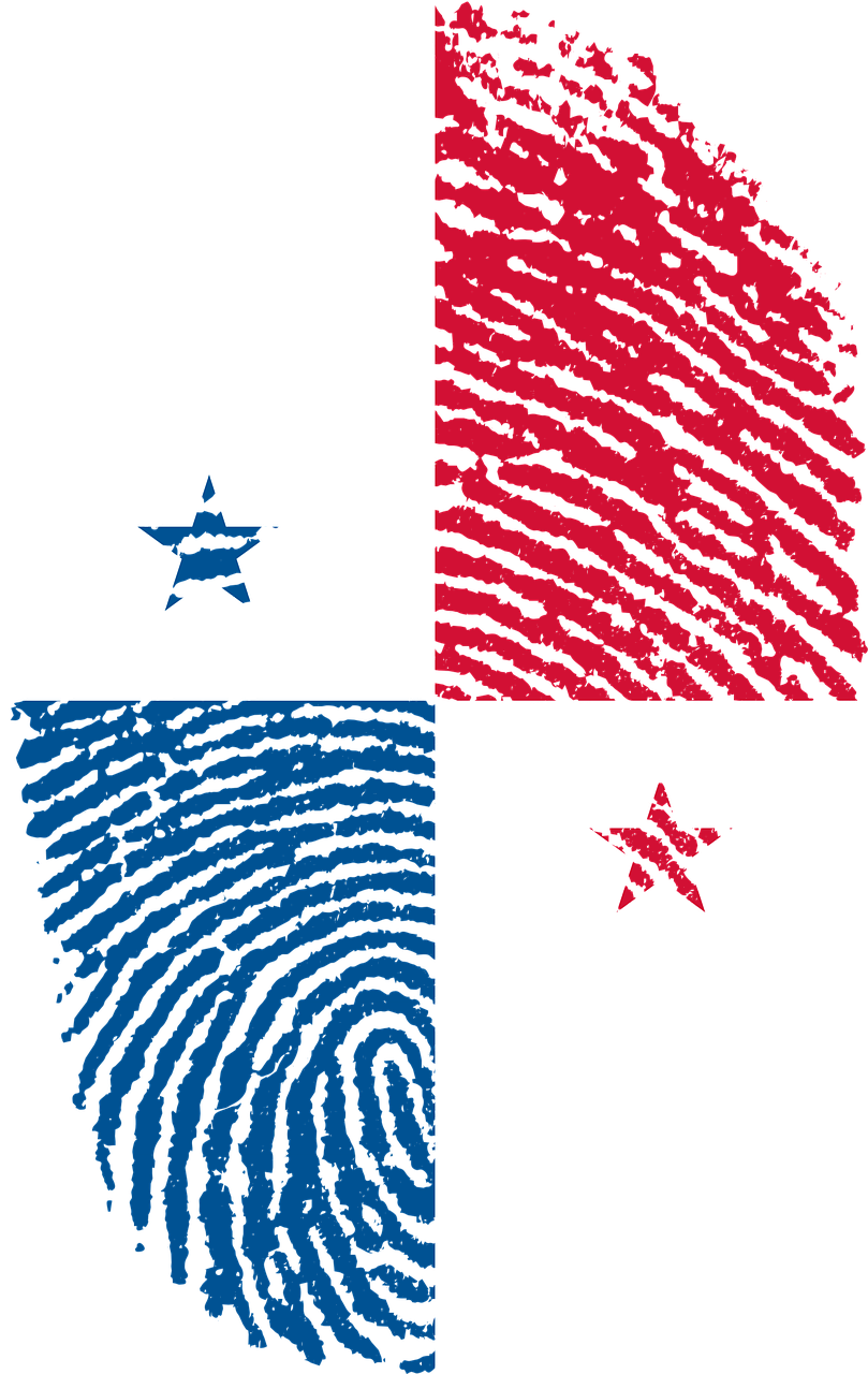 Panama Flag Fingerprint Art PNG Image