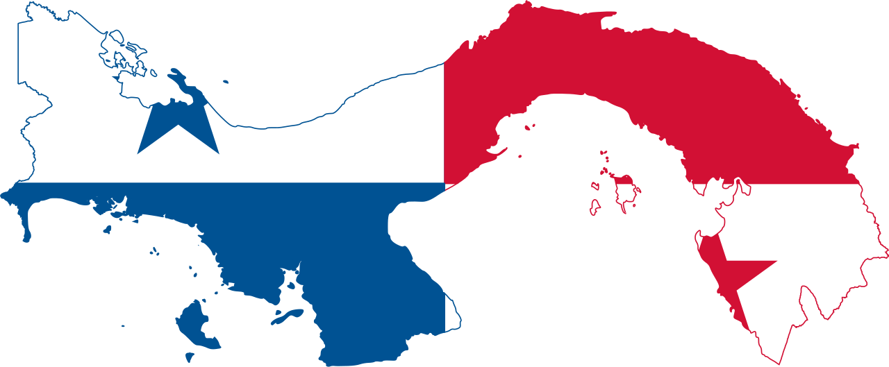 Panama Map Flag Colors PNG Image