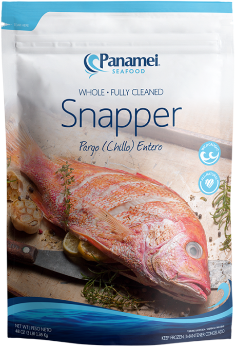 Panamei Seafood Snapper Package PNG Image