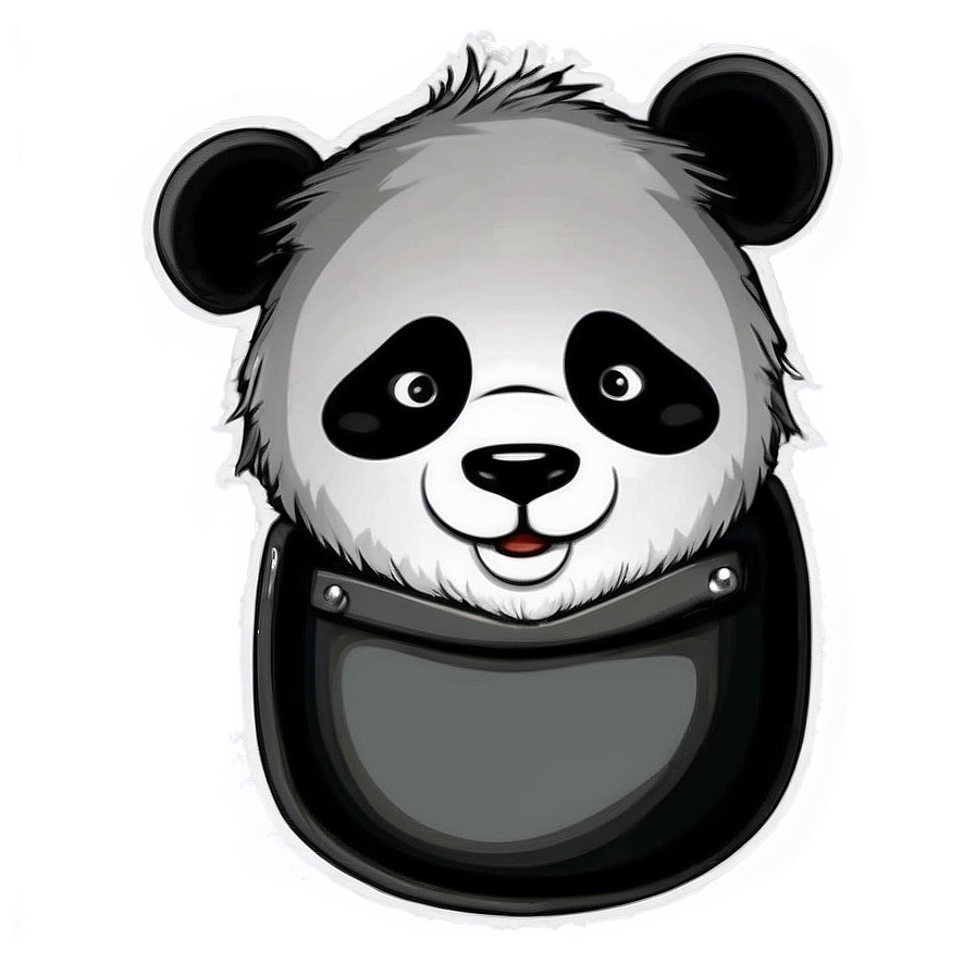 Panda In A Pocket Design Png 05062024 PNG Image