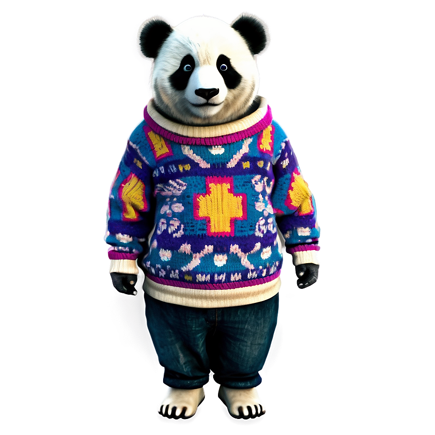 Panda In A Sweater Png Iew61 PNG Image