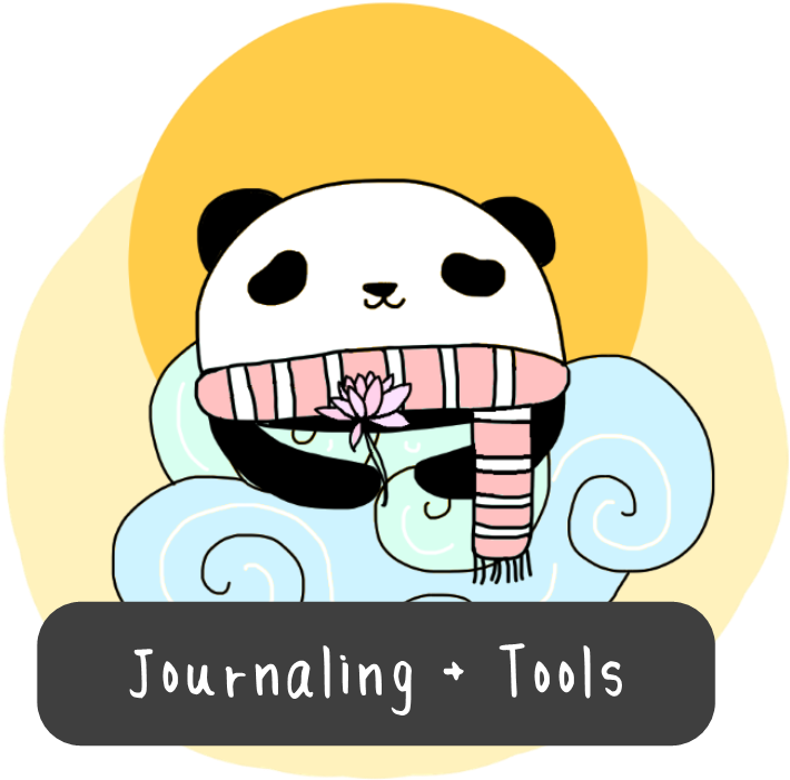 Panda_ Journaling_ Tools_ Illustration PNG Image