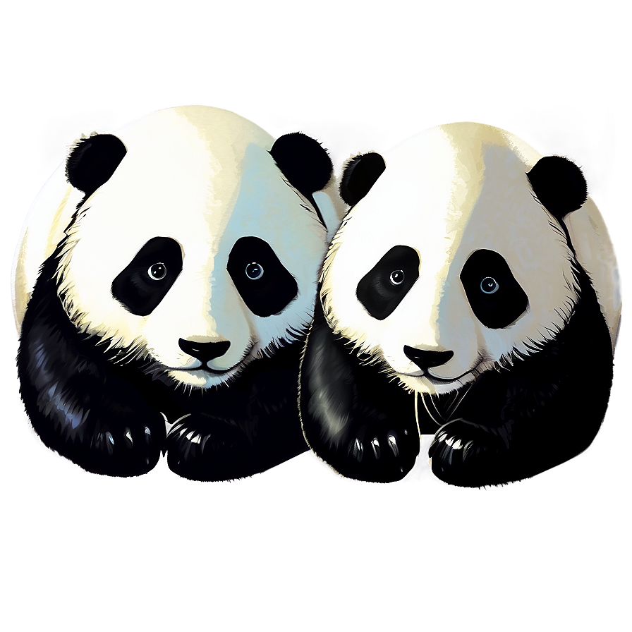 Panda Love Illustration Png 81 PNG Image