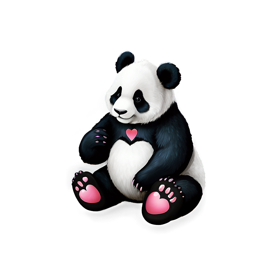 Panda With Heart Png 05062024 PNG Image