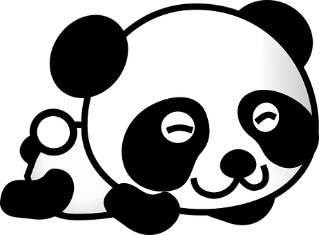 Panda Yin Yang Graphic PNG Image