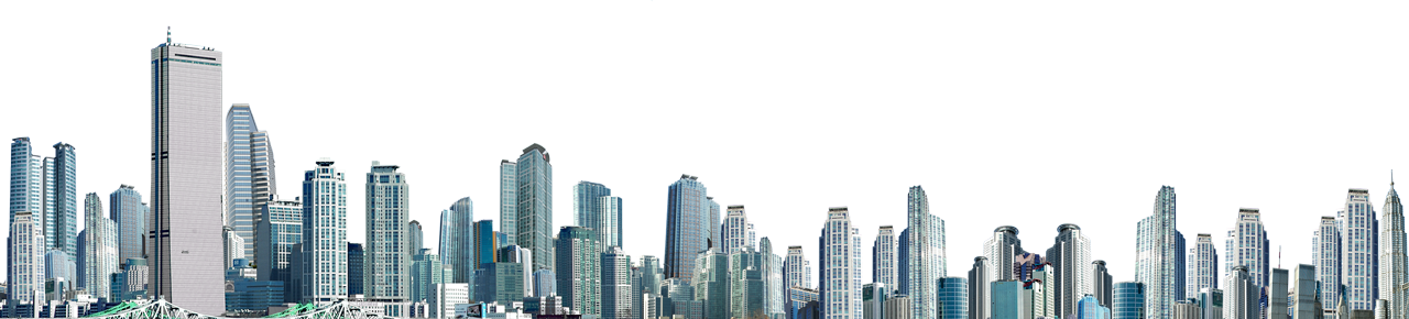 Panoramic City Skyline PNG Image