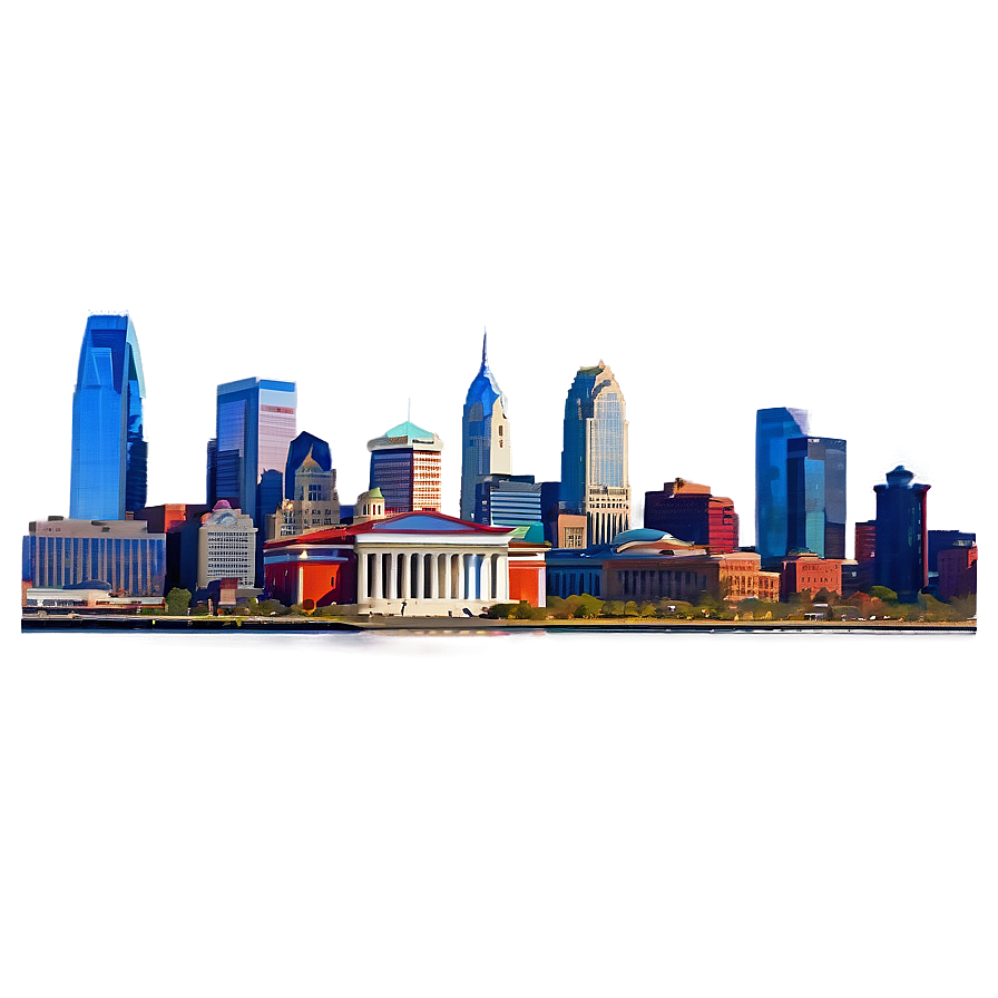 Panoramic Philadelphia Skyline Png Arw22 PNG Image