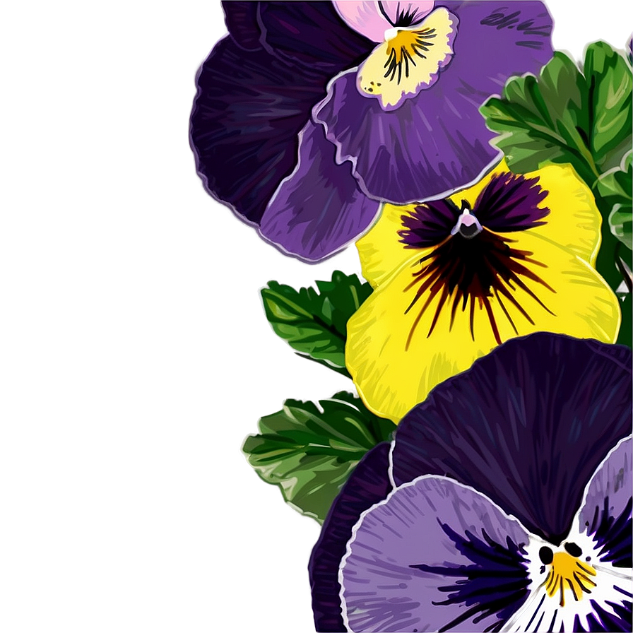 Pansy Bouquet Png Iee42 PNG Image