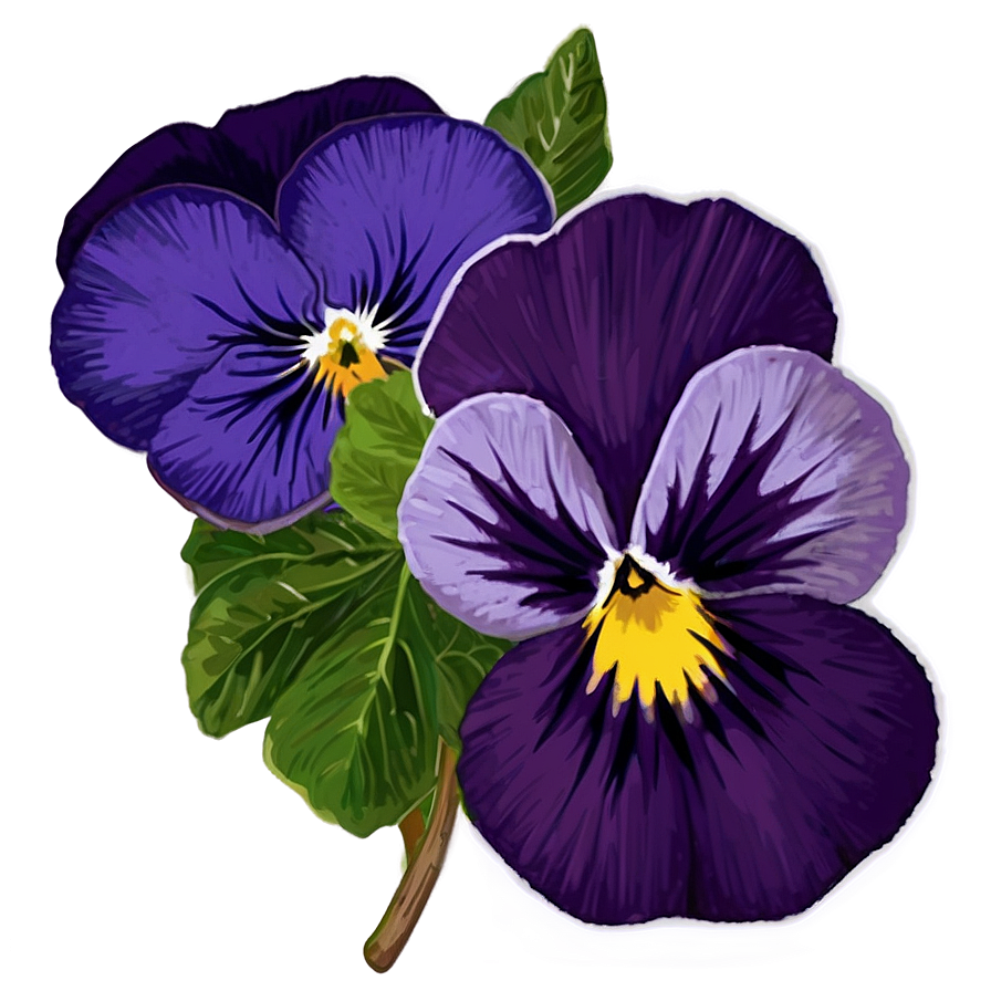 Pansy Flower Drawing Png 05252024 PNG Image