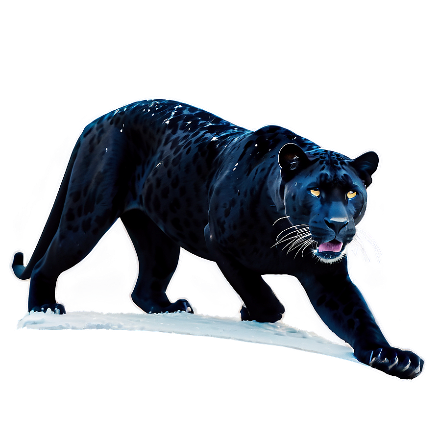 Panther In Snow Png 51 PNG Image