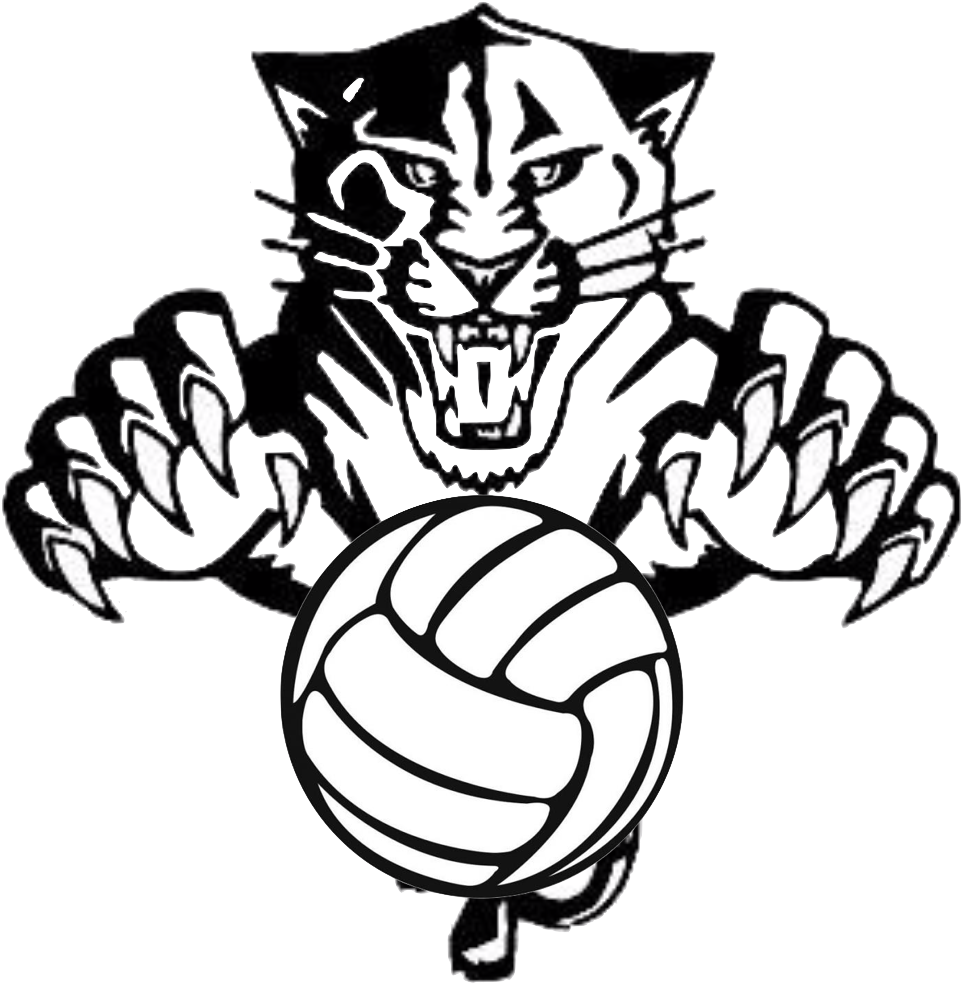 Panther Volleyball Mascot Clipart PNG Image