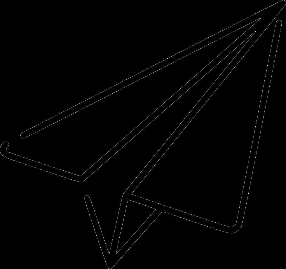 Paper Airplane Outline PNG Image