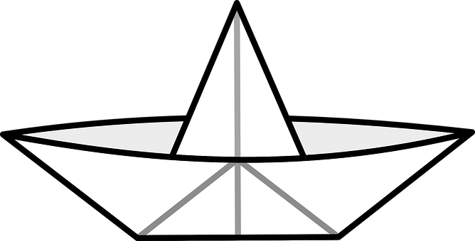 Paper Boat Graphic PNG Image