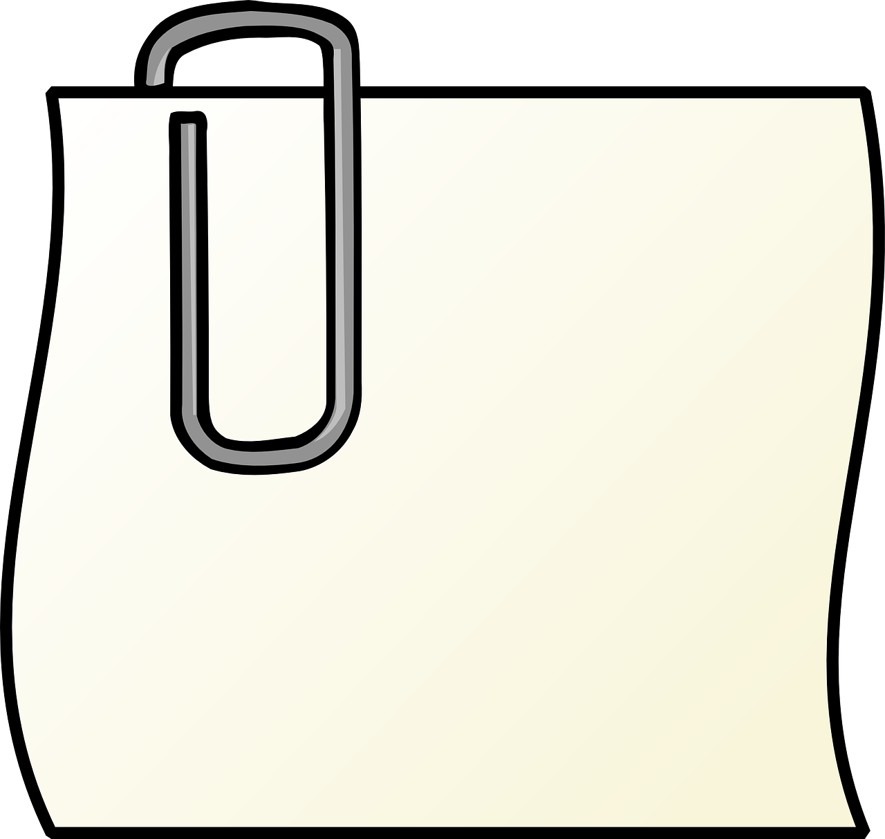 Paper Clip Handle Shopping Bag PNG Image