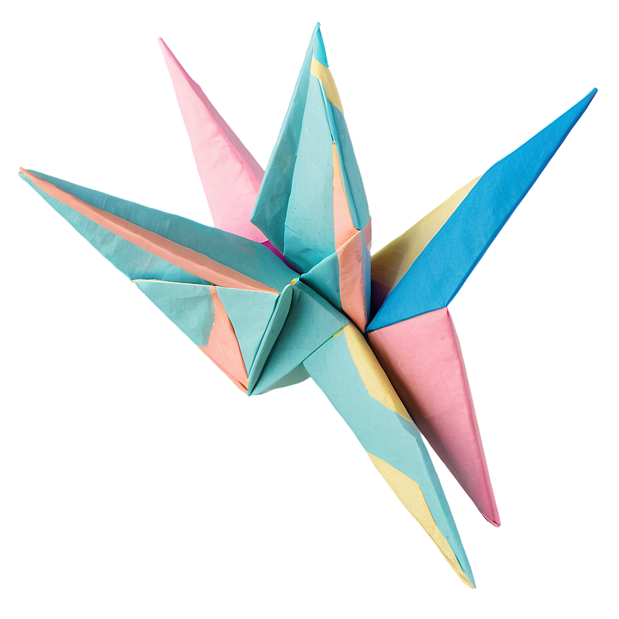 Paper Crane In Pastel Colors Png 38 PNG Image