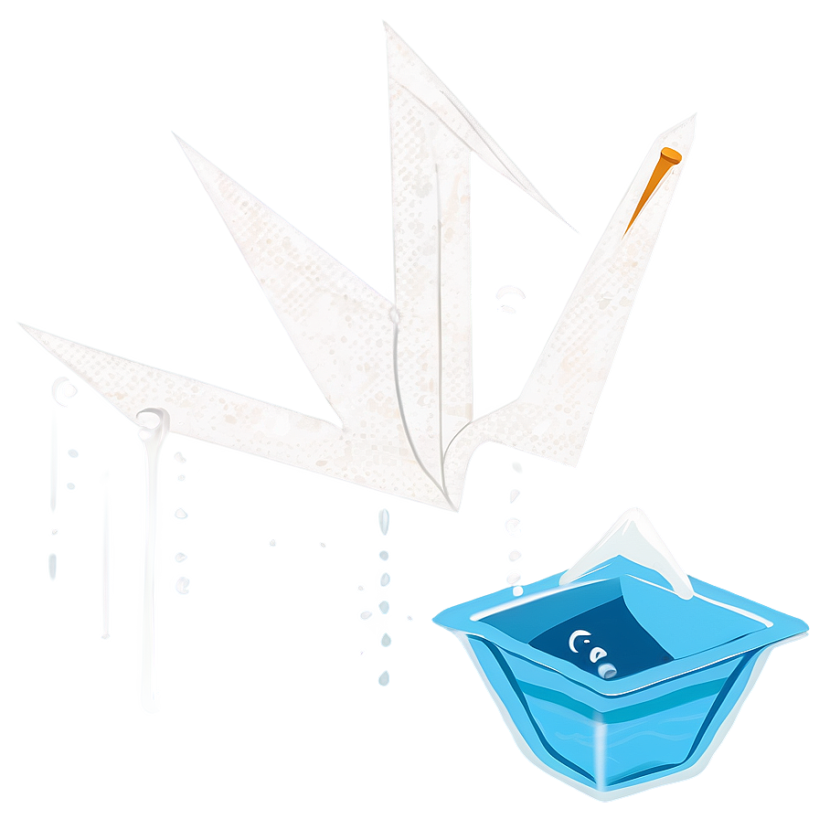 Paper Crane In Water Png Ekc42 PNG Image