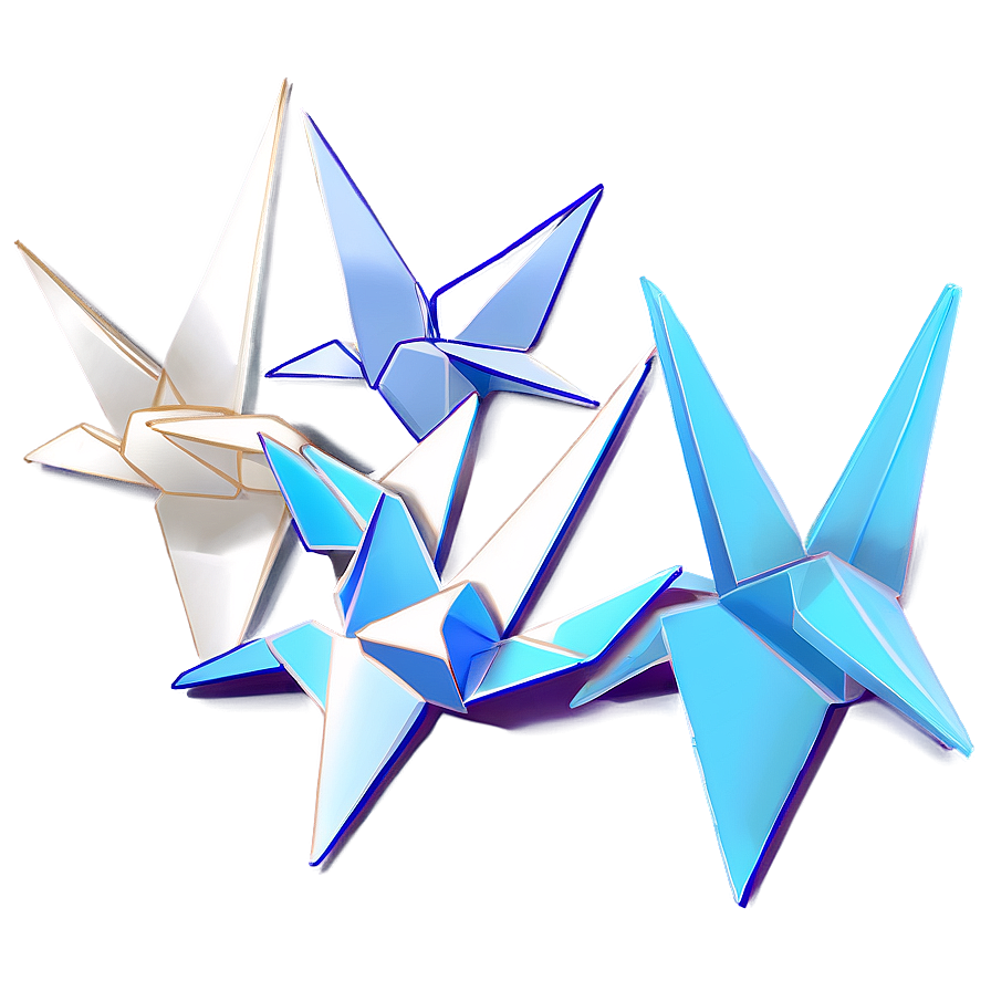 Paper Crane Origami Sequence Png 50 PNG Image