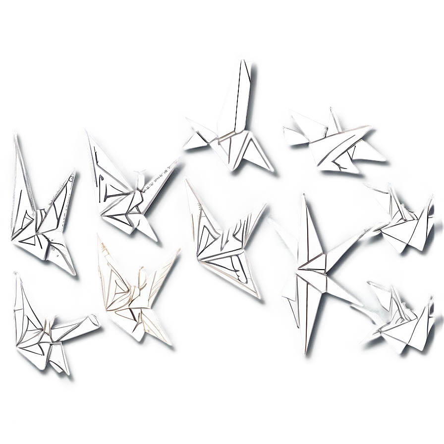 Paper Crane Origami Sequence Png Bkk PNG Image