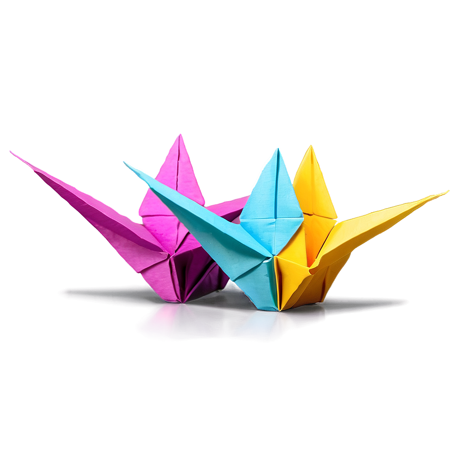 Paper Crane Origami Sequence Png Kpe PNG Image