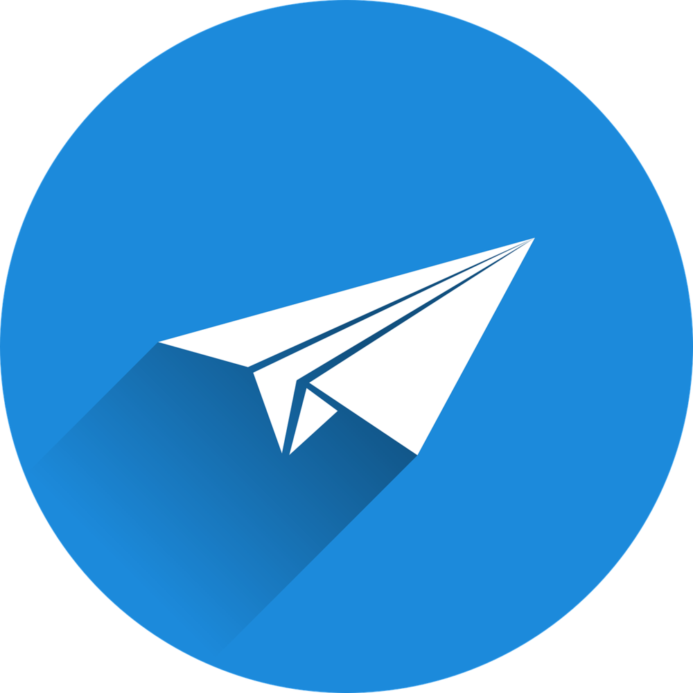 Paper Plane Icon Blue Background PNG Image