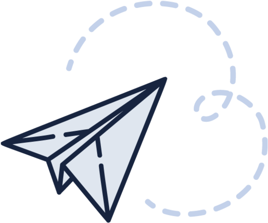 Paper Plane Icon Flight Path PNG Image