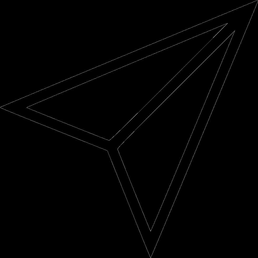 Paper Plane Outline PNG Image